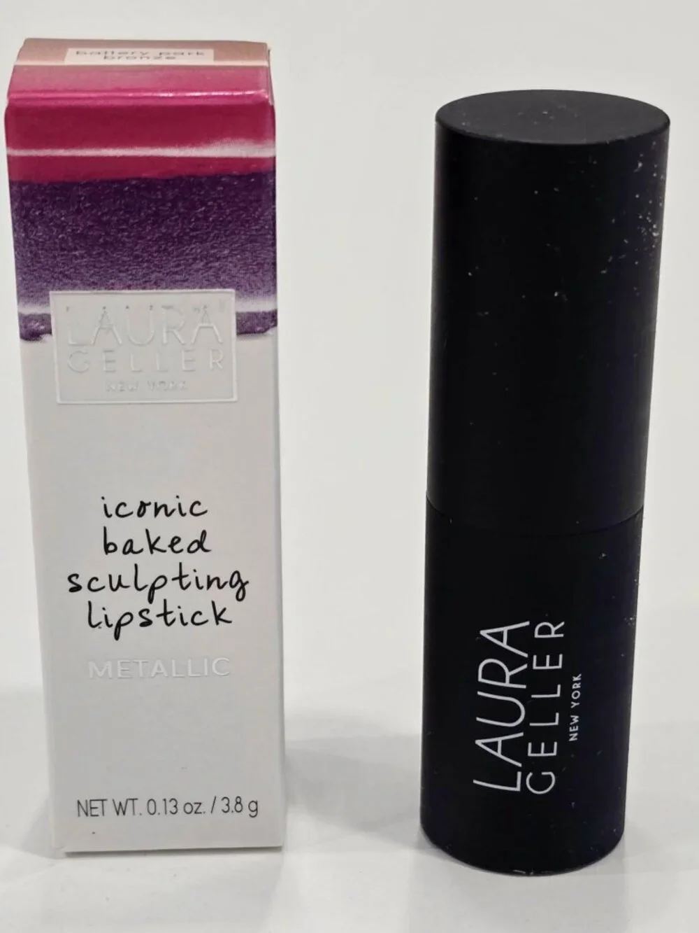 Laura Geller ✦ Iconic Baked Sculpting Lipstick ✦ Metallic Battery Park Bronze